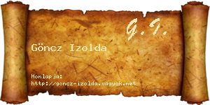 Göncz Izolda névjegykártya